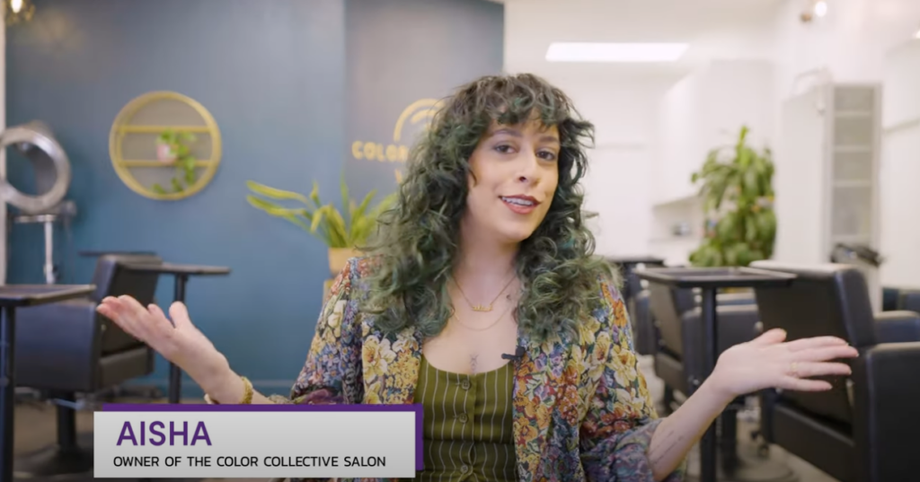 Aisha the owner of Color Collective Salon